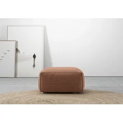 Hocker ANDAS "Glimminge auch in Breitcord, Feincord und Easy care-Bezug", braun, H:71cm T:80cm, 100% Polyester, Hocker, passend zur Serie "Glimminge"