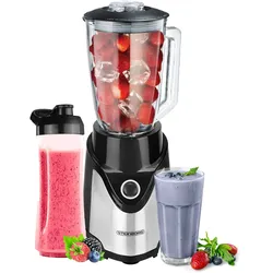 Steinborg Standmixer mit To-Go Becher + Glaskrug BPA-frei 500W