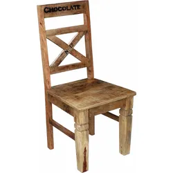 4-Fußstuhl SIT "Rustic", braun (holzoptik), B:45cm H:100cm T:45cm, Massivholz, Stühle