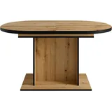 otto home Esstisch OTTO HOME "Basel, Esstisch ausziehbar, in 2 Farben erhältlich", evoke eiche, kanten schwarz, B:140cm H:76cm T:90cm, Tische, Esstisch, pflegeleichter Tisch, 140cm auf 180cm ausziehbar, verschiedene Farben