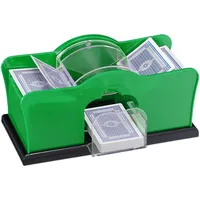Relaxdays Unisex – Erwachsene Kartenmischmaschine für 2 Decks mit