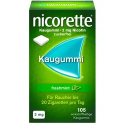 nicorette Kaugummi 2mg freshmint zur Rauchentwöhnung 105 St