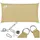Tectake Sonnensegel Sunny, (Set, 2 x 4 m), HDPE mit 185 g/m2 und 87 % UV-Schutz beige Rechteck | 400,00 cm x 0,50 cm x 200,00 cm