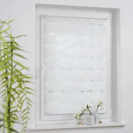 LIEDECO Duo-Rollo Klemmfix Wave 90 x 210 cm weiß