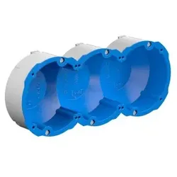 KAISER 9798-77.03 Quickbox Schallschutz - 3x1, Hohlwanddose f. schweizer Geräteeinsätze, 205 x 83 x 50 mm 97987703 - 5 Stück