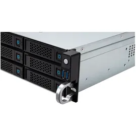 Unykach Chassis Rack Hot Swap 2U Leergehäuse Schwarz/Silber