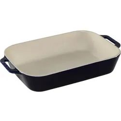 Staub Auflaufform Keramik, dunkelblau, 34x24x7.6
