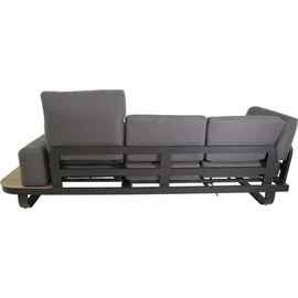 Lesli Living Lounge-Set "ZANZIBAR" anthrazit/light-grey 323x256 cm - Grau/Braun/Schwarz
