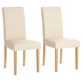 Home Affaire Esszimmerstuhl »Roko«, (Set), 2 St., Kunstleder, im 2er, 4er oder 6er-Set, Gestell Massivholz, beige