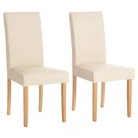 Home Affaire Esszimmerstuhl »Roko«, (Set), 2 St., Kunstleder, im 2er, 4er oder 6er-Set, Gestell Massivholz, beige