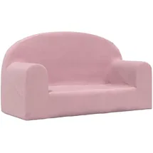 vidaXL Kindersofa 2-Sitzer Rosa Weich Plüsch