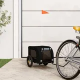 vidaXL Fahrradhundeanhänger schwarz