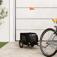 vidaXL Fahrradhundeanhänger schwarz