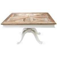 Maison Objet Esstisch Bordeaux Tisch 150x150 Landhaus Stil Weiß Holz Antik Klassisch