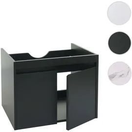 Mendler Waschbeckenunterschrank 2 Türen 48 x 59 x 45,5 cm Schwarz