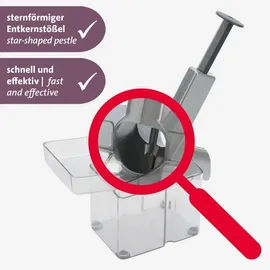 Westmark Kirschentkerner Kirschomat Aluminium Edelstahl Kunststoff