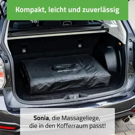 Habys Sonia 2 Zonen Massageliege, Klappbar aus Holz mit 165 | 60 cm, Belastung bis 250 kg - Beige