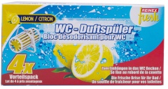 Reinex fresh WC-Duftspüler, Duftspüler zum Einhängen in das WC Becken, 1 Packung = 4 Stück, Lemon