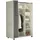 Pol-Power Kleiderschrank Jenke 100 x 145 x 50 cm Weiß/Grau