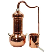 Copper Garden Kupfer Destille Essence Plus 2 Liter I Kleindestille mit Aromakolonne | Kolonnenbrennerei I Meldefreies Destilliergerät für ätherische Öle/Hydrolate/Düfte/destilliertes Wasser etc.
