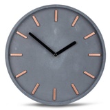 Levandeo® Wanduhr Grau Kupfer Uhrzeit modern Wanddeko)
