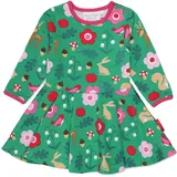 Toby Tiger Skater Kleid mit Wald Print in grün | Gr.: 98