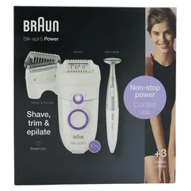 Braun Silk-épil 5 Power 5-825 weiß/lila
