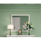 Home Affaire Wandspiegel Evergreen, Maße (B/T/H): 98/4/82 cm (hochwertige, langlebige UV Lackierung (matt), mit Rahmen und schönen Profil im Landhausstil, FSC-zertifiziert weiß