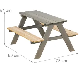 Relaxdays Kindersitzgarnitur aus Holz,