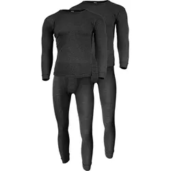 Thermounterwäsche Herren 2er Set | Hemd + Hose | Innenfleece | Anthrazit 2XL