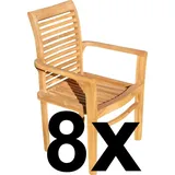 ALEOS. ALPEN Gartensessel 64 x 64 x 95 cm braun 8 St.