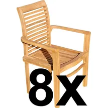 ALEOS. ALPEN Gartensessel 64 x 64 x 95 cm braun 8 St.