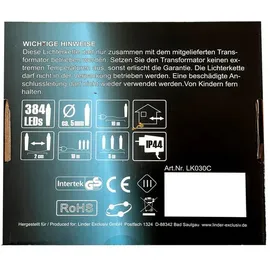 Mojawo 384er Cracker Lichterkette LEDs Innen und Außen