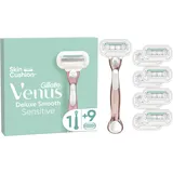 Gillette Venus Deluxe Smooth Sensitive Handstück + Rasierklingen 9 St.