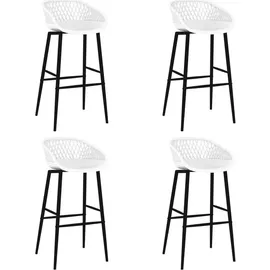 vidaXL Barhocker 4 Stk. Weiß
