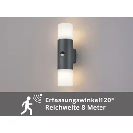meine wunschleuchte Außenwandleuchte schwarz 33,0 cm inkl. Bewegungsmelder