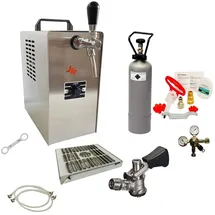 ich-zapfe Zapfanlage JET 30 Komplett Set mit Trockenkühler und Reinigungsset bis 35 l/h