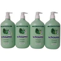 4 x 750 ml Schauma 7 Kräuter Frische-Shampoo Für Fettendes Haar  Normales bis