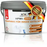 Home Profis® Wandfarbe Weiß Extra Matt | Hervorragende Deckkraft | Zum Färben & Ausbessern | Geruchsarm | Diffusionsfähig | Profi Qualität | HPWI-2000 (12,5 Liter | Bis 75 m2)