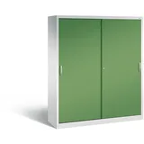 C+P Acurado Büro-Schiebetürenschrank 160 x 50 x 195 cm grau/grün