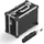 Wiltec PVC Universalkoffer 32x23x16 cm, PVC-Box abschließbar für Aufbewahrung und Transport von Werkzeug, Dokumenten usw., mit Griff und Tragegur...