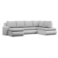 mebligo Xxxl U-Sofa, Grau, Hellgrau, U-Form, 300x89x200 cm, Wohnzimmer, Sofas & Couches, Wohnlandschaften, Wohnlandschaften in U-Form