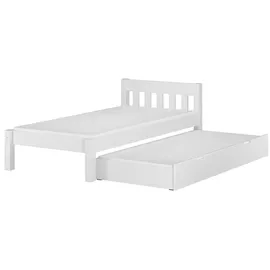 Erst-Holz Modernes Einzelbett 90 x 200 cm Weiß