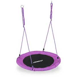 Relaxdays Nestschaukel Ø 110 cm Lila