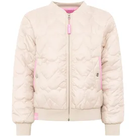 Zwillingsherz Bomberjacke ZWILLINGSHERZ "Be Happy", Damen, Gr. XXL, new beige, Steppware, Obermaterial: 100% Polyester, regular fit kurz, angesetztes Bündchen, Jacken Bomberjacke, modisch, Kontrastdetails, regular fit, langärmelig, mit Herzsticker