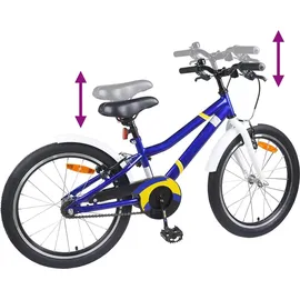 vidaXL Kinderfahrrad 18 Zoll RH 0 cm Blau/Weiß