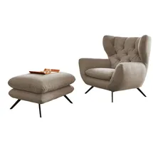 KAWOLA Sessel CHARME Hochlehnsessel Cord taupe