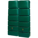 4rain 	Slim Wandtank Set 2 x 330 l inkl. Verbinder dunkelgrün