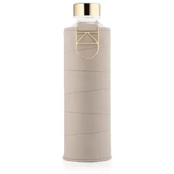 Equa Mismatch Wasserflasche + Kunstlederhülle Farbe Beige 750 ml