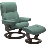 Stressless Relaxsessel STRESSLESS Mayfair Sessel Gr. Leder PALOMA, Classic Base Wenge, Relaxfunktion-Drehfunktion-PlusTMSystem-Gleitsystem, B/H/T: 88 cm x 102 cm x 77 cm, grün (aqua green paloma) Lesesessel und Relaxsessel